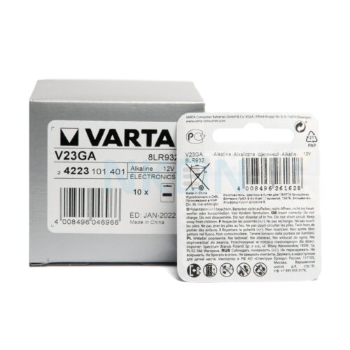 Piles Spéciales V23GA / 8LR932 Varta Alcaline 12V (par 2