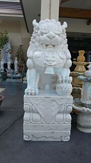 Leão guardião chinês / Fu dog - Mármore - 220cm