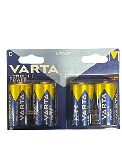 4x D Varta Longlife Power - 1.5V
