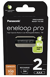 2 AAA Eneloop Pro - Kartonverpackung - 930mAh