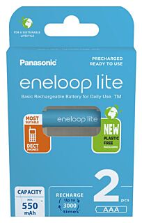 2 AAA Eneloop Lite - blister - 550mAh