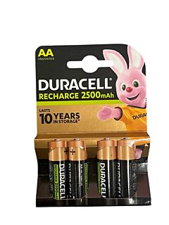 4 AA Duracell Rechargeable - 2500mAh