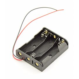 Soporte para pilas AA 3x con cables sueltos