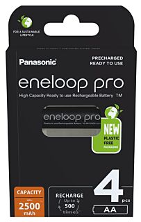 4 AA Eneloop Pro - 2500mAh