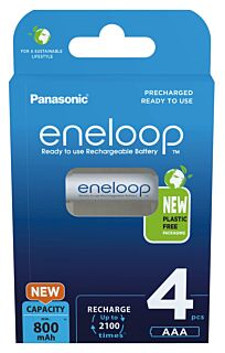 4 AAA Eneloop - Kartonverpackung - 800mAh