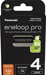 4 AAA Eneloop Pro - Kartonverpackung - 930mAh