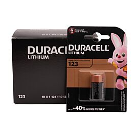 10x CR123A Duracell Lithium - blister - 3V