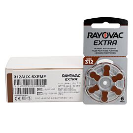 60x 312 Rayovac Extra hearing aid batteries