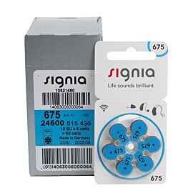 60x 675 Siemens Signia hearing aid batteries