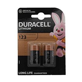 2x CR123A Duracell Lithium - blister - 3V