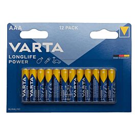 12 AAA Varta Longlife Power - 1.5V