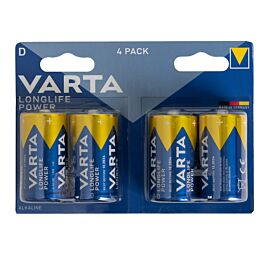 4x D Varta Longlife Power - 1.5V