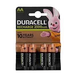 4 AA Duracell Rechargeable - 2500mAh