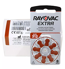 80x 312 Rayovac Extra Pilhas para aparelhos auditivos