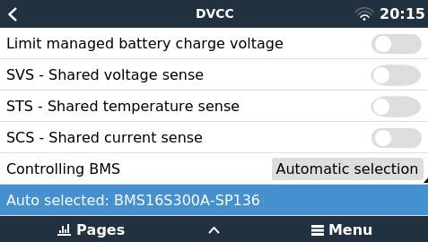Vervolg van DVCC: SCS en automatische selectie van het regelende BMS.