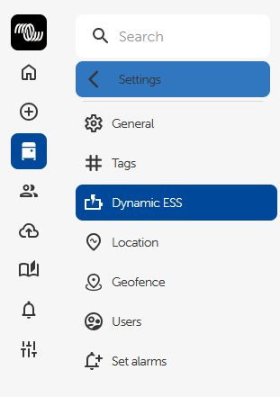 Kies Dynamic ESS om de configuratie te starten of te controleren.